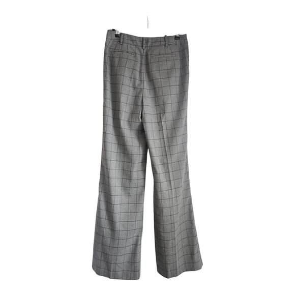 NWT Calvin Klein Womens Size 4 Gray Wide-Leg Check Pattern Dress Pants Trouser - Picture 2 of 4